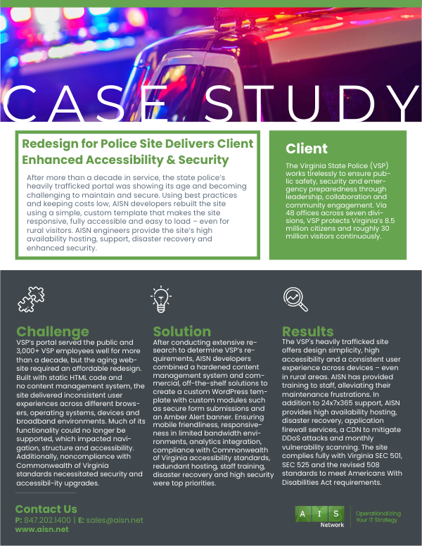 Redesign for Police Site Delivers Client Enhanced Accessibility & Security