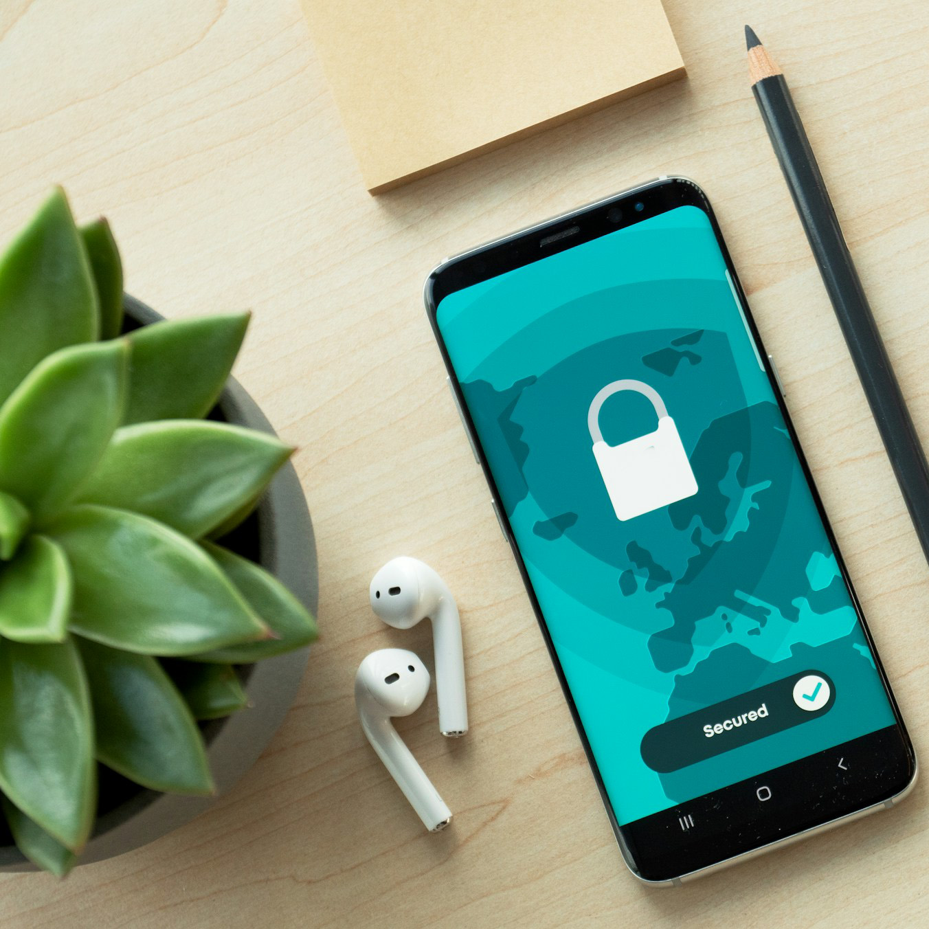 Security padlock illustration