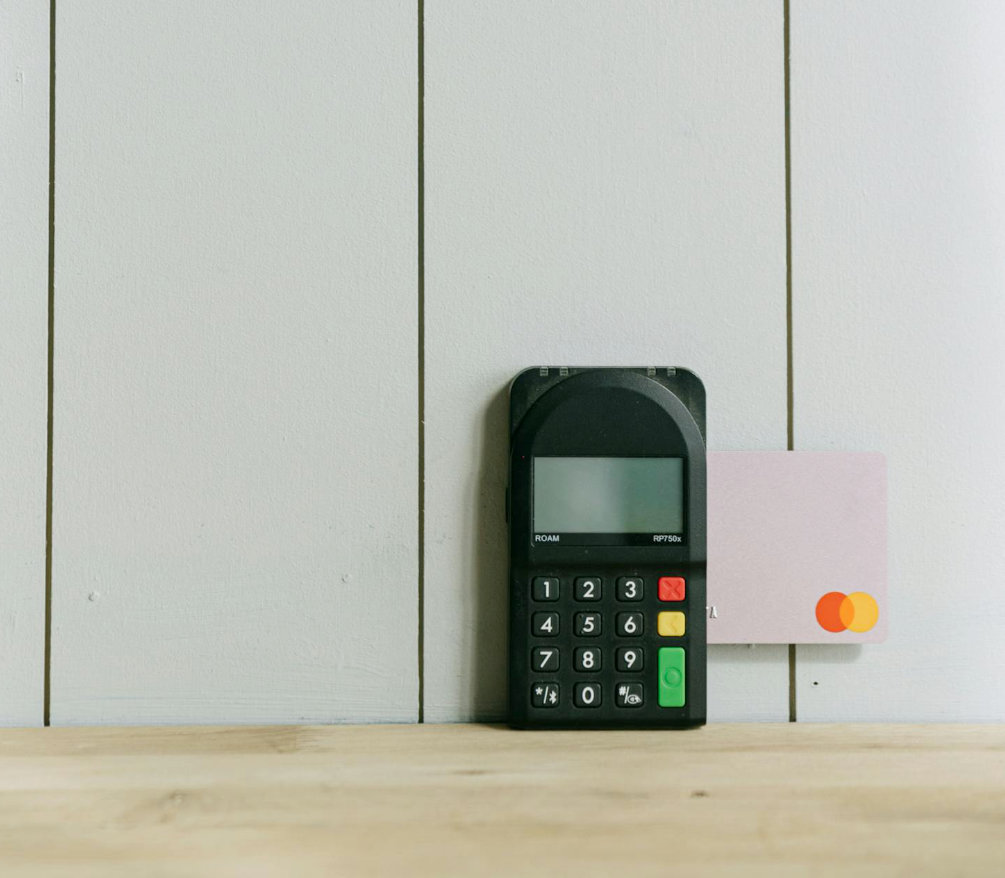 MasterCard inserted into a POS device.