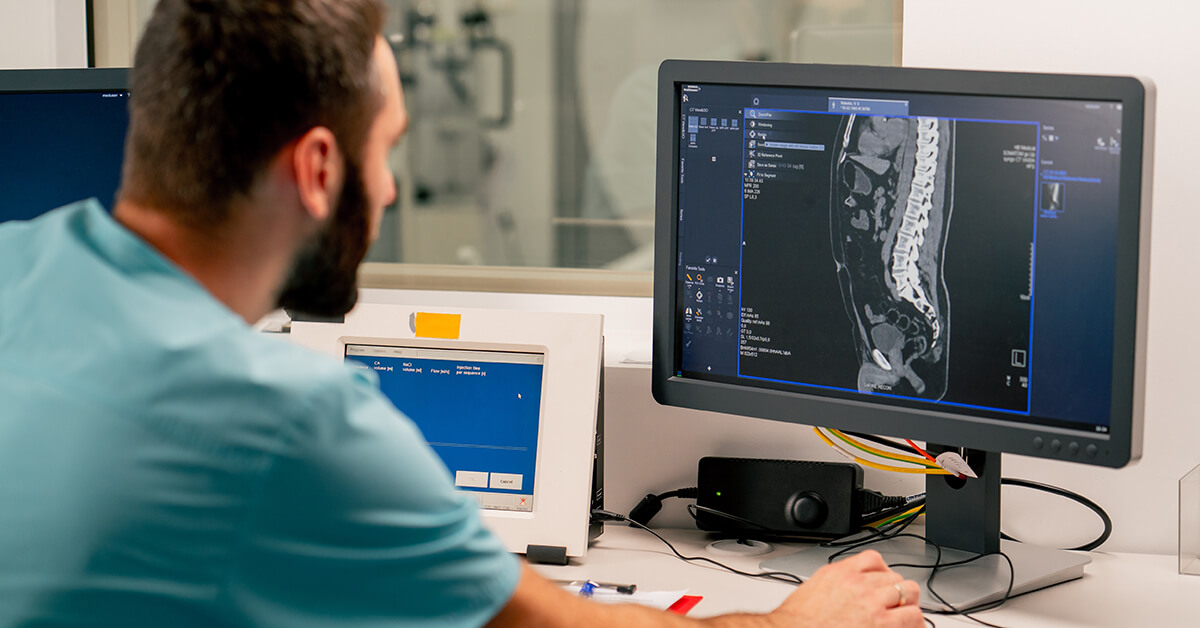 Healthcare professional using secure authentication to access protected digital systems.